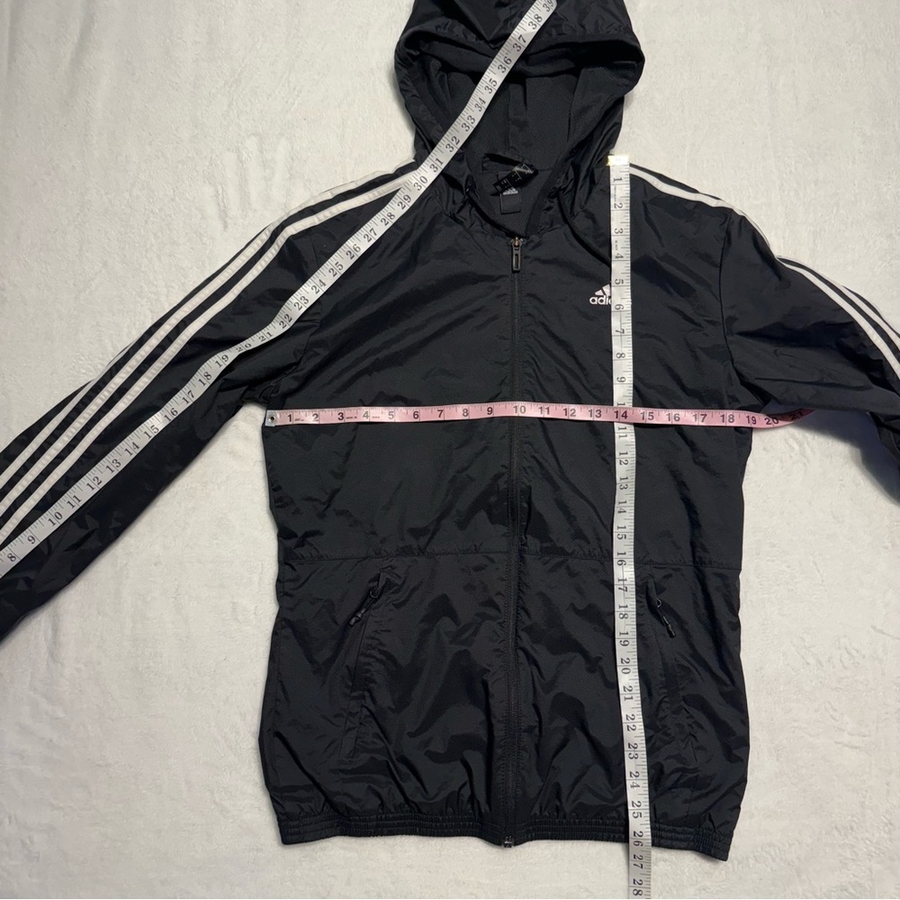 Adidas Essentials 3-Stripes Wind Jacket Hooded Wi… - image 3